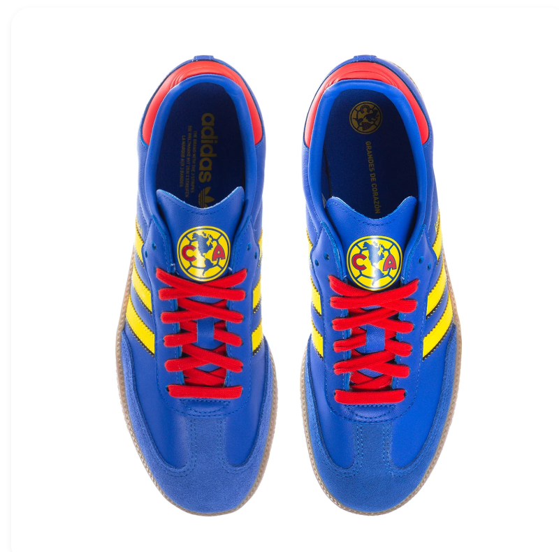 Adidas Samba OG x Club América Royal Blue Yellow Red Gum Sneakers