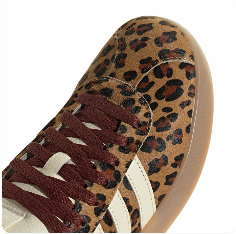 Adidas Gazelle Leopard Print Brown Cream Burgundy Gum Sneakers