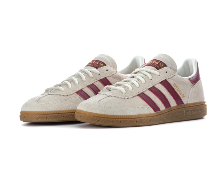 Adidas Handball Spezial Off White Burgundy Gum Sneakers