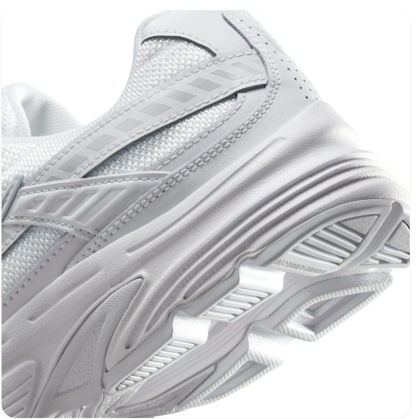 Nike Initiator Triple White Metallic Silver Retro Running Sneakers