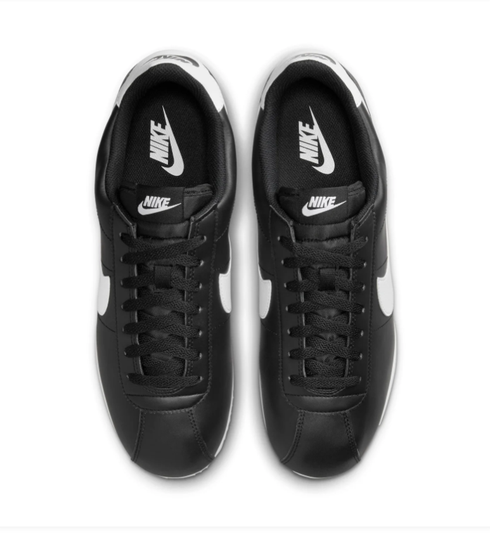 Nike Cortez Black White Leather Classic Retro Sneakers