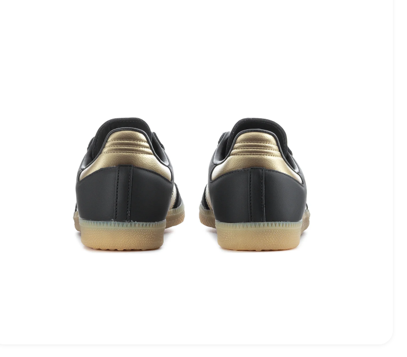 Adidas Samba OG Black Gold Metallic Gum Sneakers