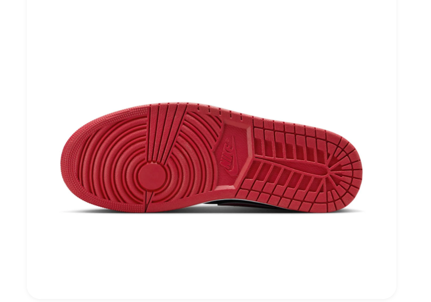 Air Jordan 1 Low Patent Leather Bred Black Red White Sneakers