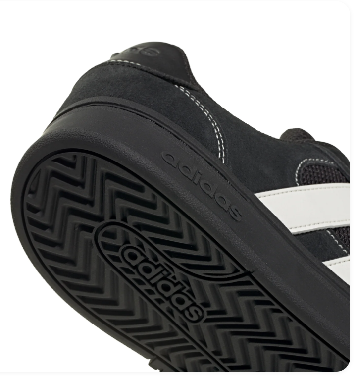 Adidas CourtBlock Black White Contrast Stitch Sneakers