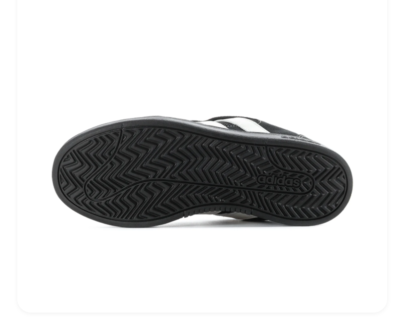 Adidas CourtBlock Black White Contrast Stitch Sneakers