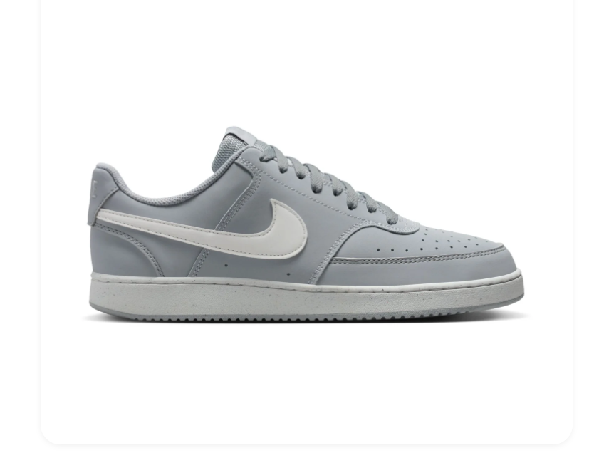 Nike Court Vision Low Next Nature Wolf Grey White Sustainable Sneakers