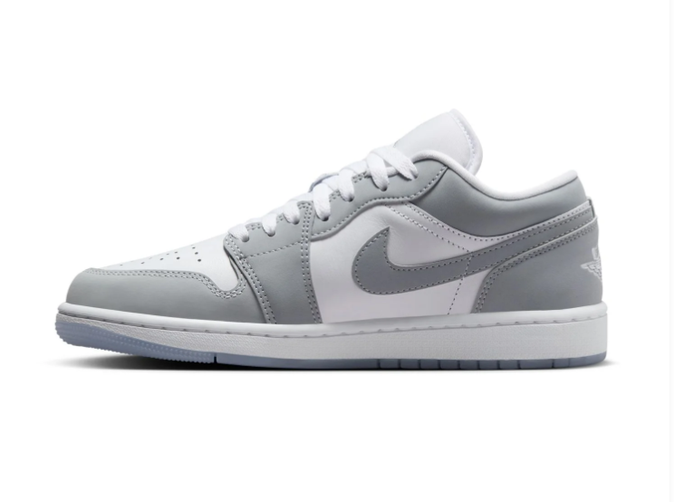 Air Jordan 1 Low Wolf Grey White Sneakers