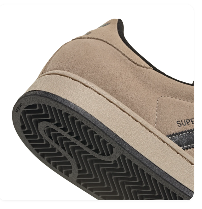Adidas Superstar Sand Beige Black Suede Shell Toe Sneakers