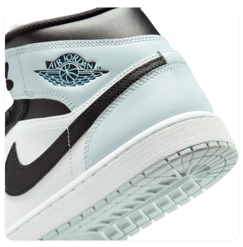 Air Jordan 1 Mid Barely Green Black White Sneakers