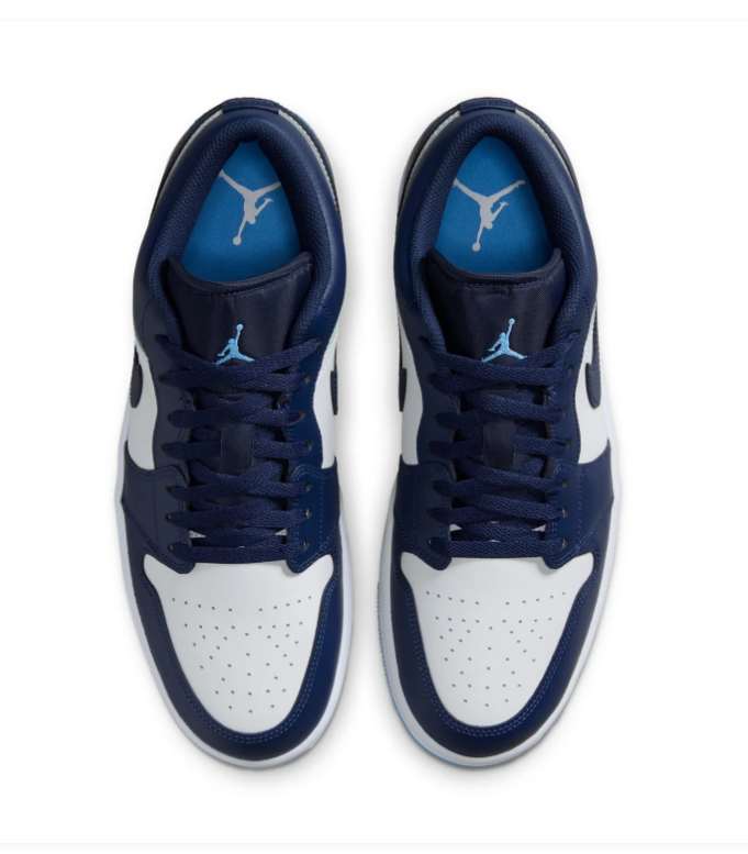 Air Jordan 1 Low Midnight Navy University Blue White Sneakers