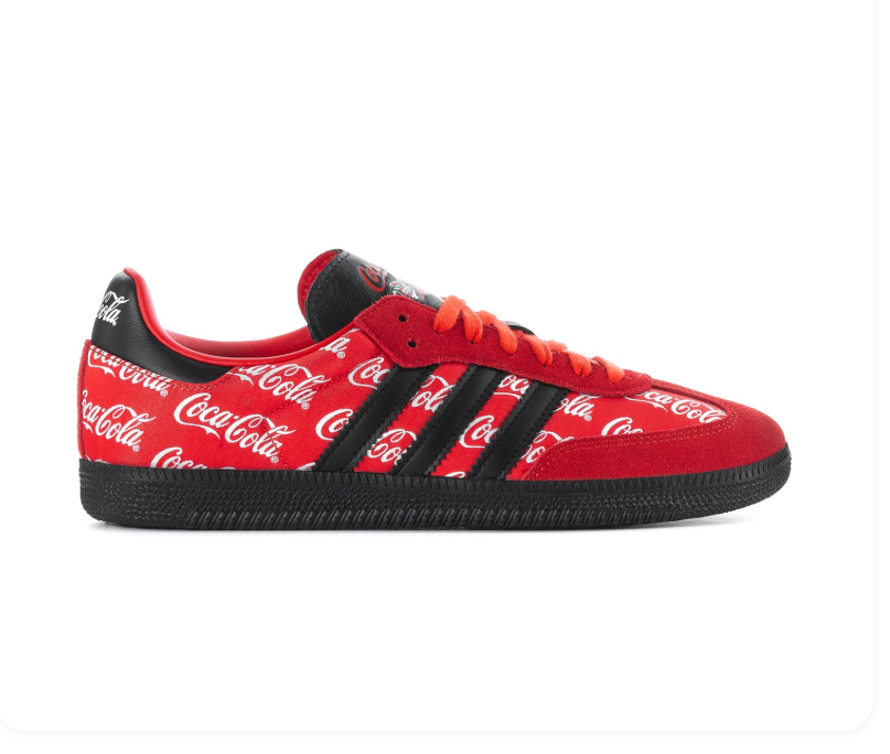 Adidas Samba OG x Coca-Cola Red Black All-Over Print Sneakers