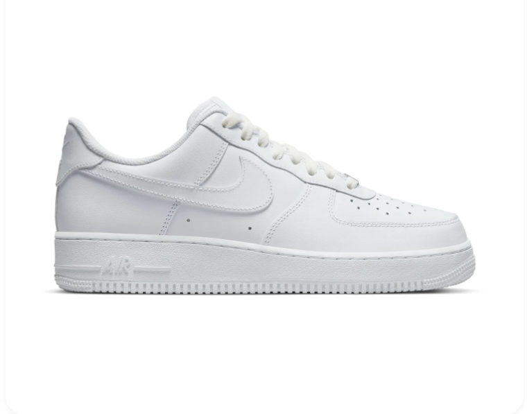 Nike Air Force 1 Low '07 Triple White Classic Leather Sneakers