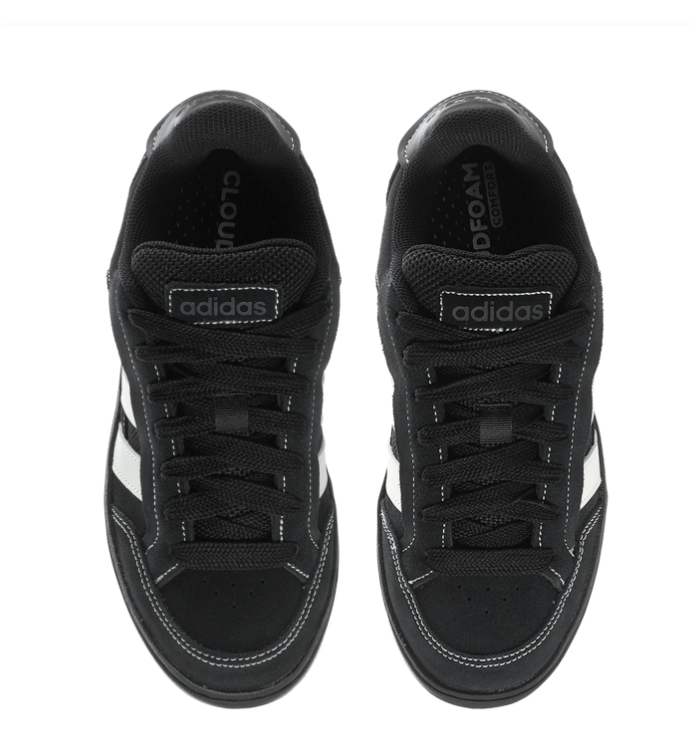 Adidas CourtBlock Black White Contrast Stitch Sneakers