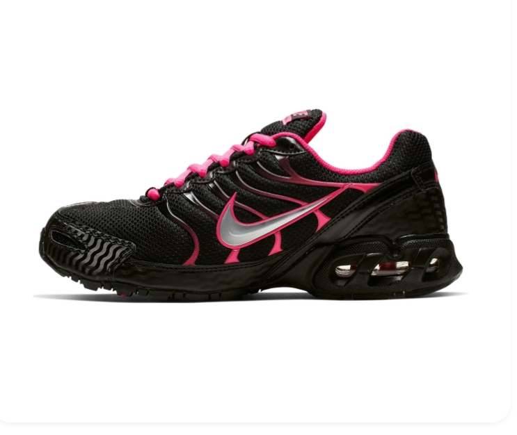 Nike Air Max Torch 4 Black Metallic Silver Hyper Pink Retro Running Lifestyle Sneakers
