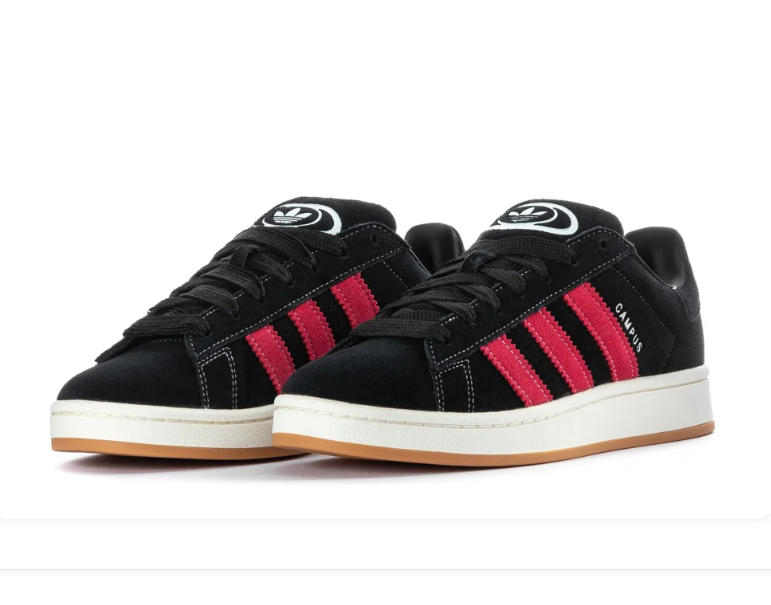 Adidas Campus 00s Black Scarlet Red Gum Sneakers