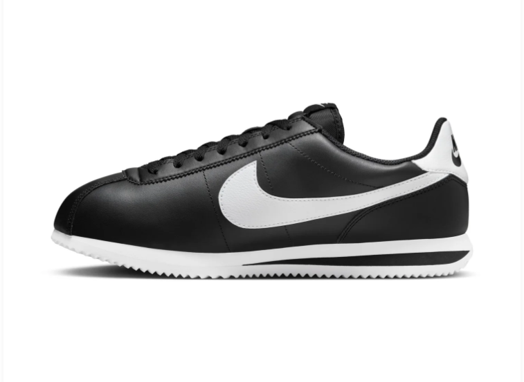 Nike Cortez Black White Leather Classic Retro Sneakers