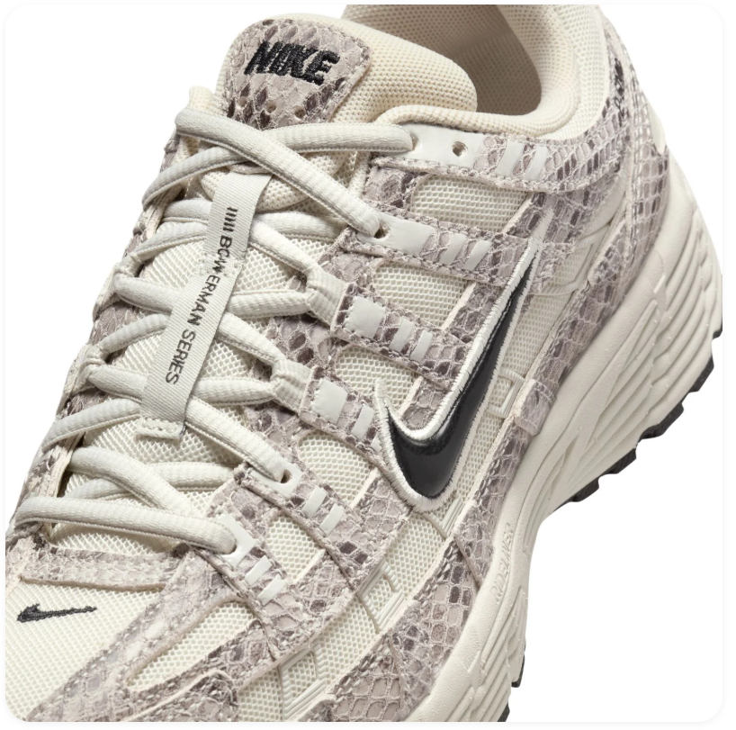 Nike P-6000 Bowerman Series Sail Snake Print Phantom Retro Running Sneakers
