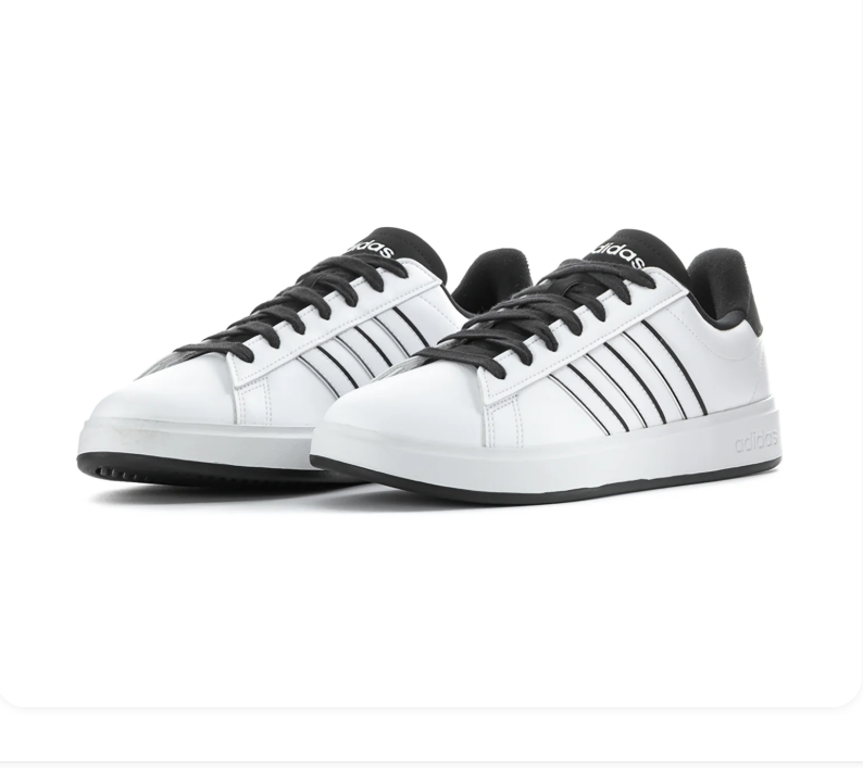 Adidas Grand Court White Black Sneakers