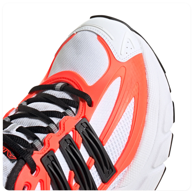 Adidas Adistar Cushion White Solar Orange Black Silver Running Shoes