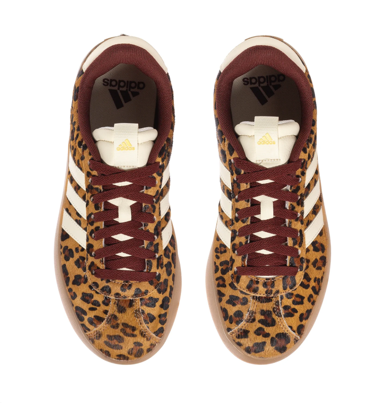 Adidas Gazelle Leopard Print Brown Cream Burgundy Gum Sneakers