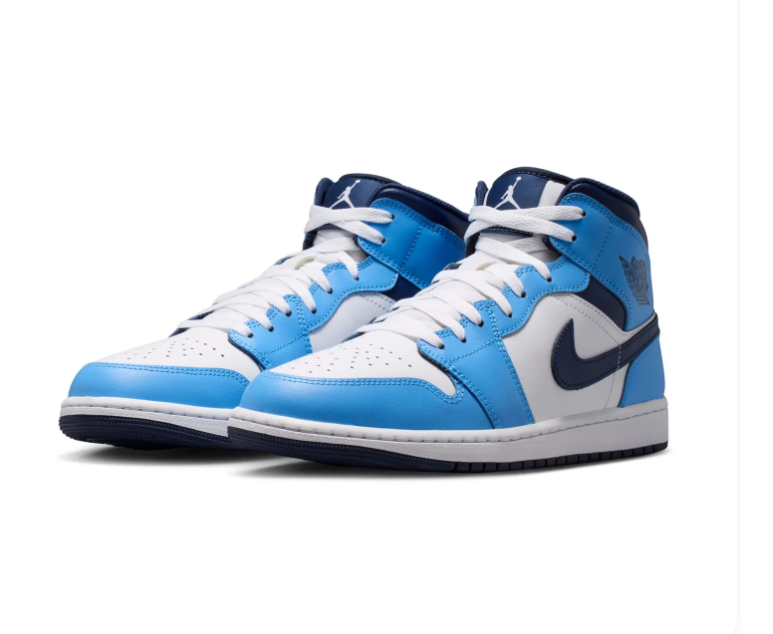 Air Jordan 1 Mid University Blue Sneakers