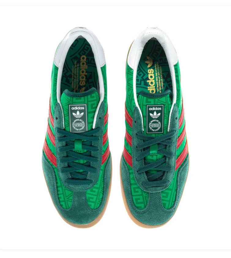 Adidas Gazelle Indoor Green Red Gum Embossed Sneakers