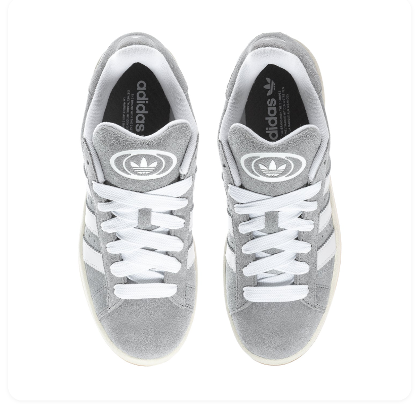 Adidas Campus 00s Grey White Gum Sneakers