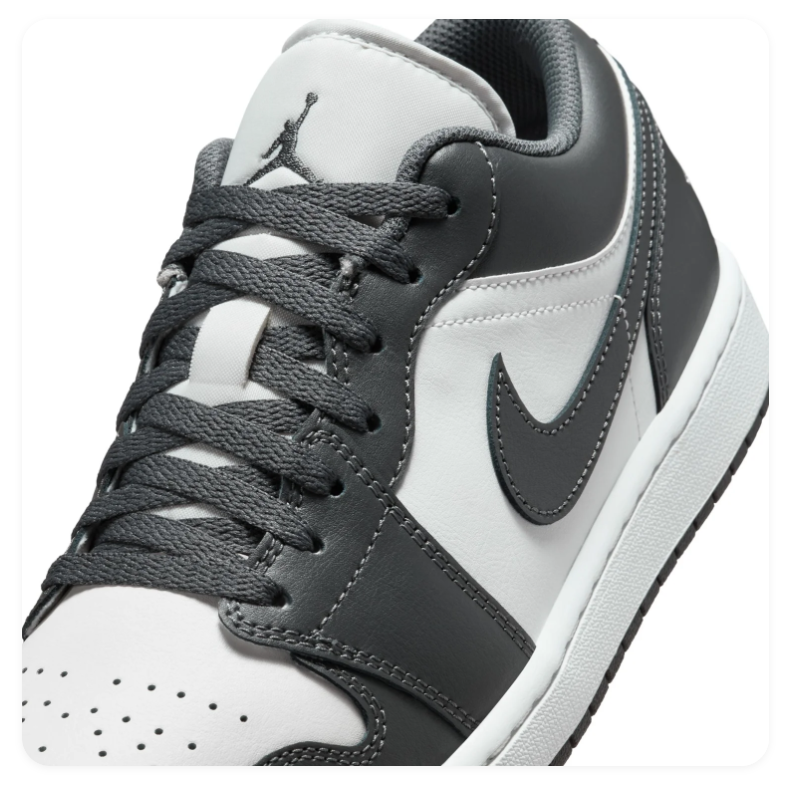 Air Jordan 1 Low Shadow Dark Grey White Sneakers