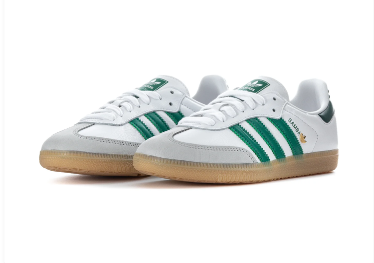 Adidas Samba OG Cloud White Collegiate Green Gum Sneakers