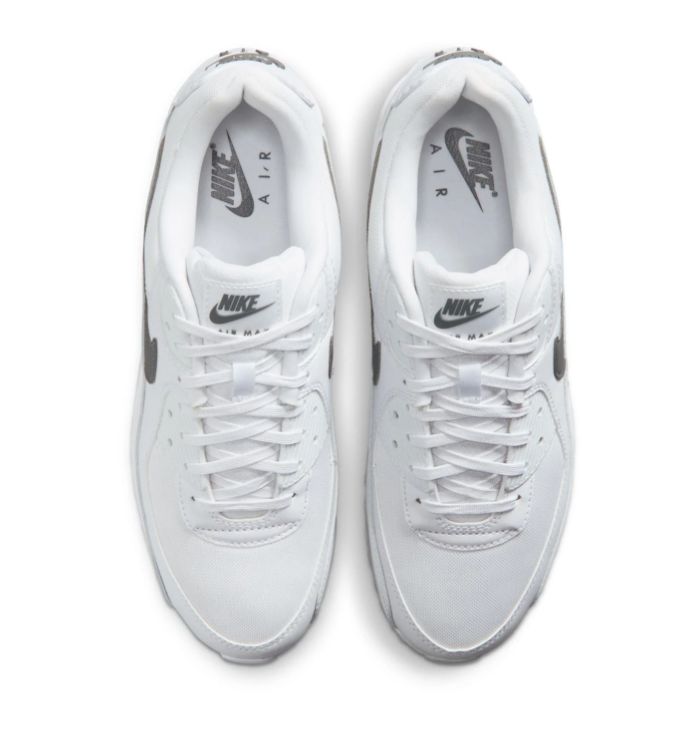 Nike Air Max 90 White Dark Smoke Grey Classic Running Lifestyle Sneakers