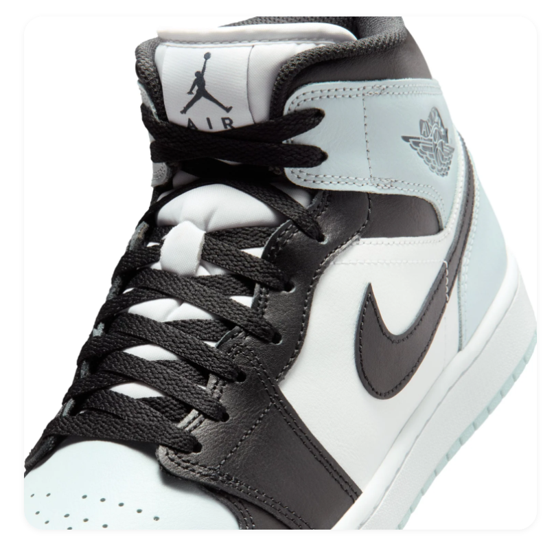 Air Jordan 1 Mid Barely Green Black White Sneakers