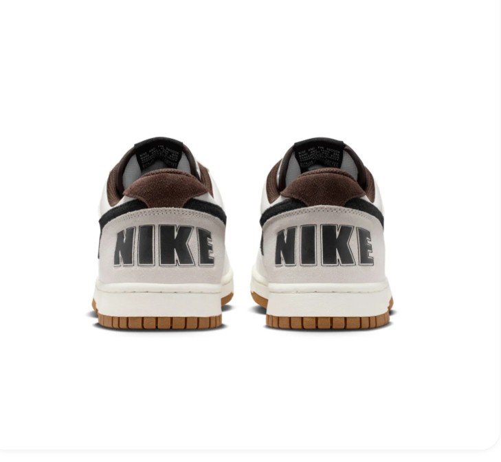 Nike Dunk Low Sail Black Baroque Brown Gum Retro Basketball Sneakers