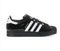 Adidas Superstar Black Patent Leather White Shell Toe Sneakers
