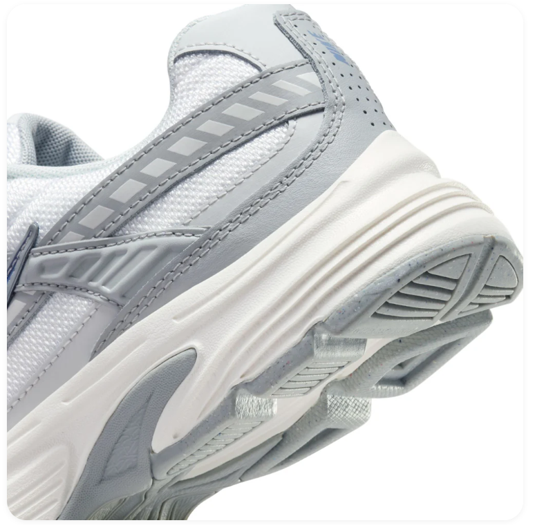 Nike Initiator White Metallic Silver Aluminum Blue Retro Running Sneakers