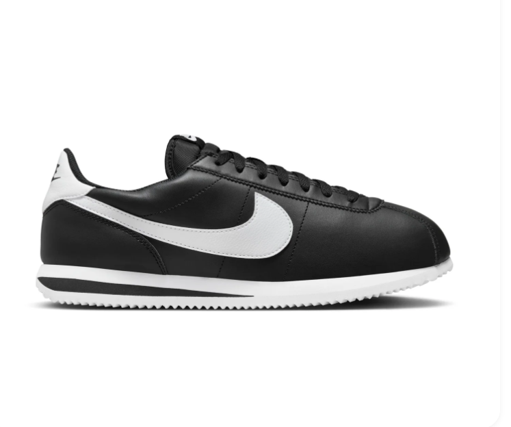 Nike Cortez Black White Leather Classic Retro Sneakers