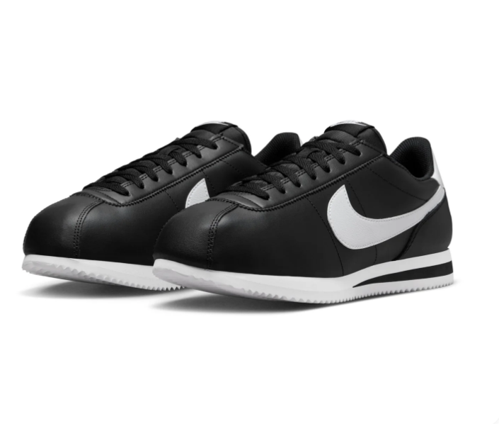 Nike Cortez Black White Leather Classic Retro Sneakers