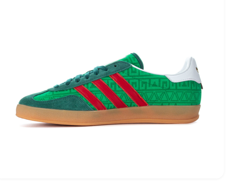Adidas Gazelle Indoor Green Red Gum Embossed Sneakers