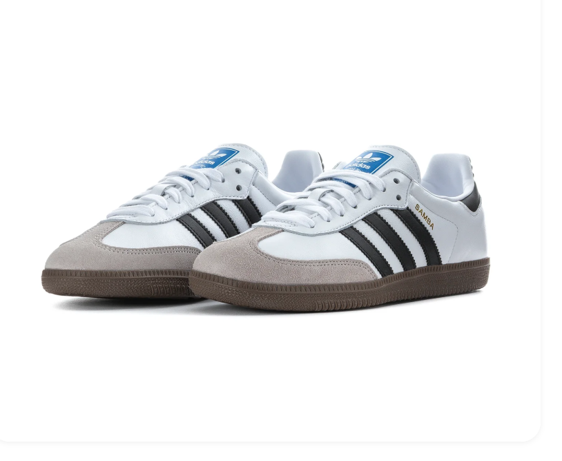 Adidas Samba OG White Black Grey Gum Sneakers