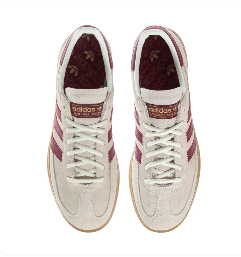 Adidas Handball Spezial Off White Burgundy Gum Sneakers