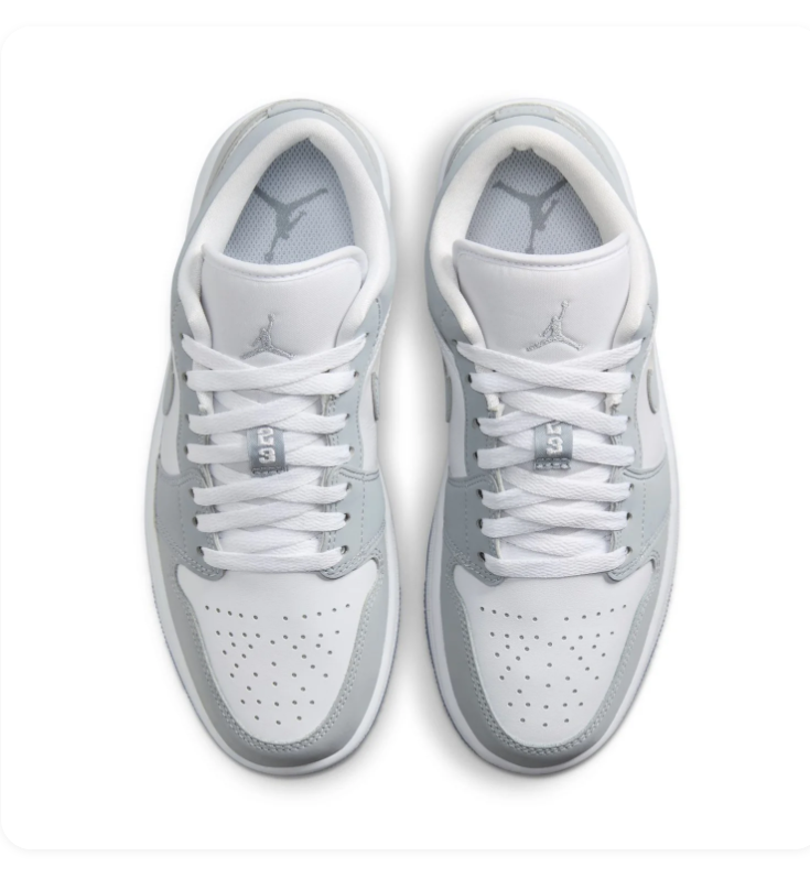 Air Jordan 1 Low Wolf Grey White Sneakers