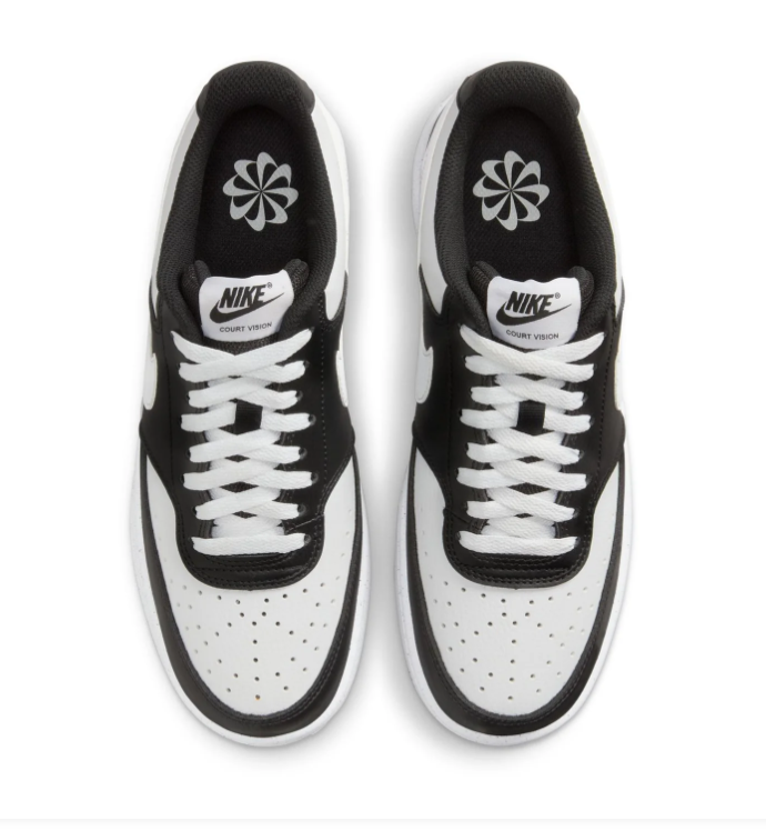 Nike Court Vision Low Next Nature Black White Panda Classic Court Lifestyle Sneakers