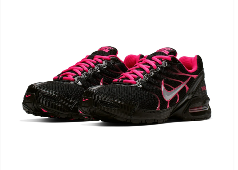 Nike Air Max Torch 4 Black Metallic Silver Hyper Pink Retro Running Lifestyle Sneakers