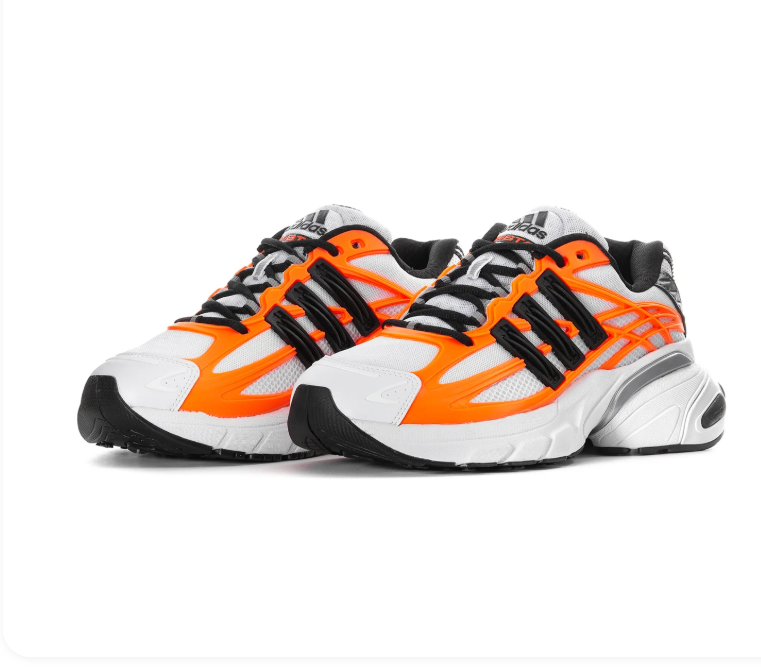 Adidas Adistar Cushion White Solar Orange Black Silver Running Shoes