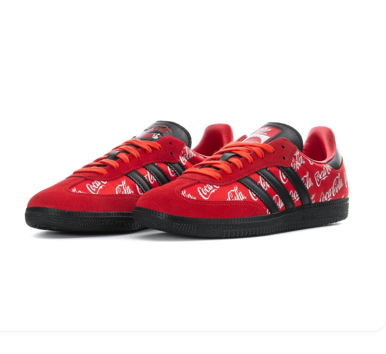 Adidas Samba OG x Coca-Cola Red Black All-Over Print Sneakers