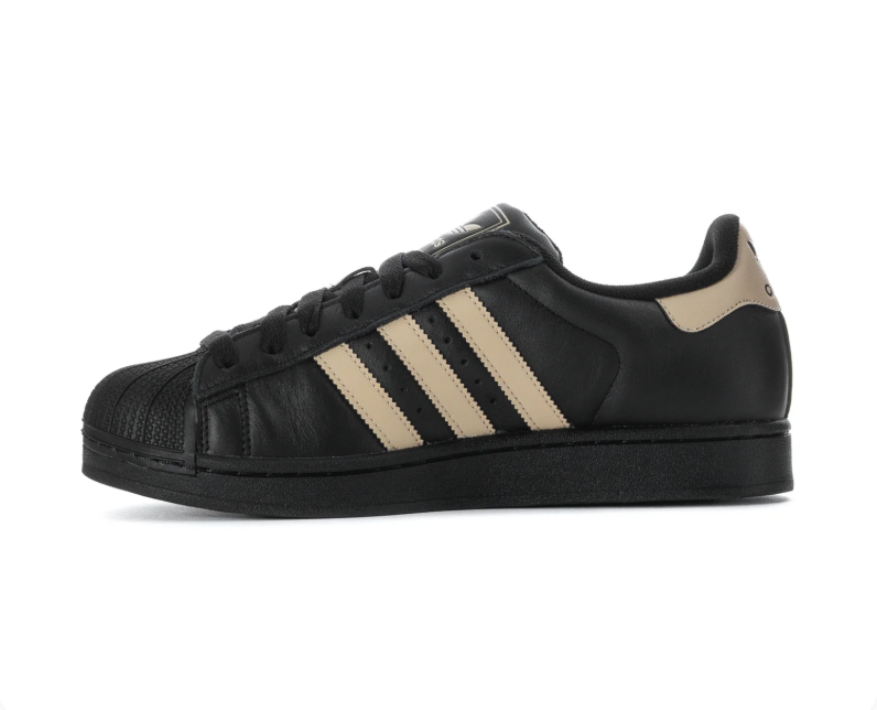 Adidas Superstar Core Black Sand Beige Sneakers