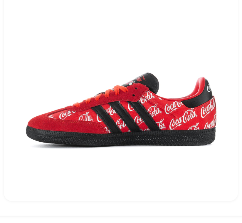 Adidas Samba OG x Coca-Cola Red Black All-Over Print Sneakers