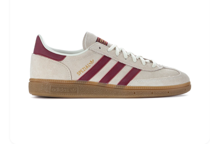 Adidas Handball Spezial Off White Burgundy Gum Sneakers