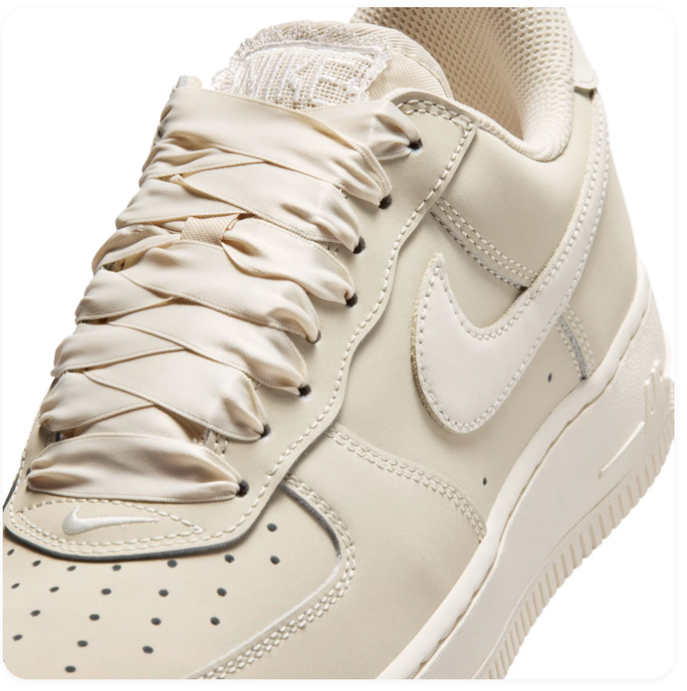 Nike Air Force 1 Low LX Satin Sail Cream Phantom Luxury Sneakers