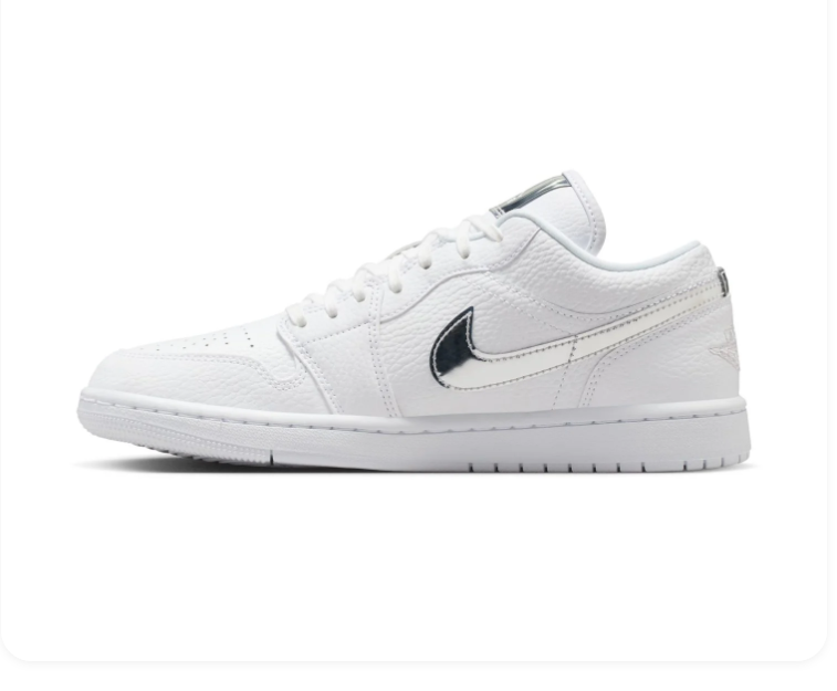 Air Jordan 1 Low Triple White Sneakers