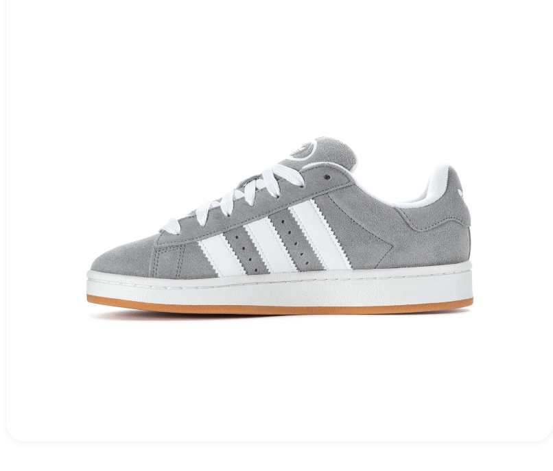 Adidas Campus 00s Grey White Gum Suede Retro Sneakers